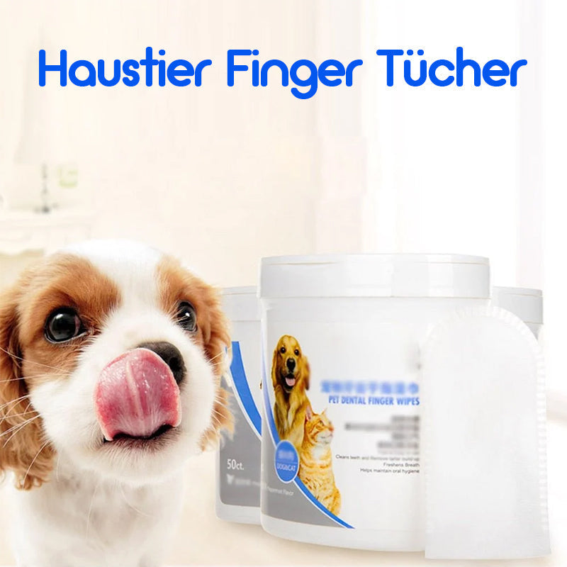 Haustier Zahnreinigung Finger Tücher(50 Stück)