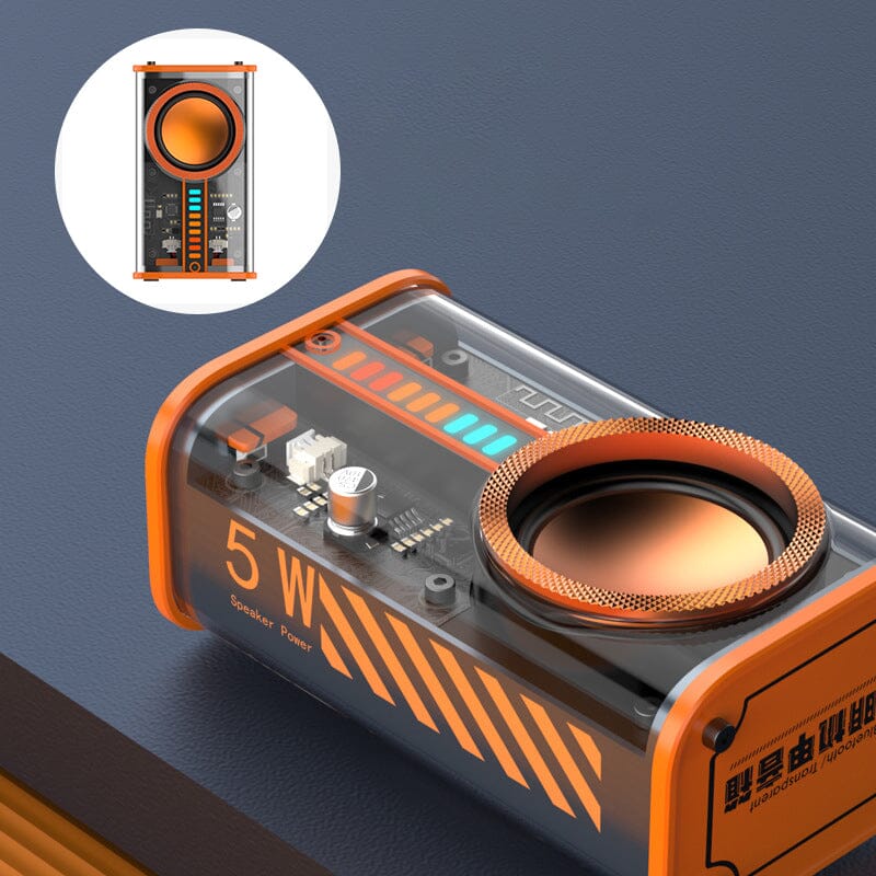 Transparenter Mecha kabelloser Bluetooth Lautsprecher